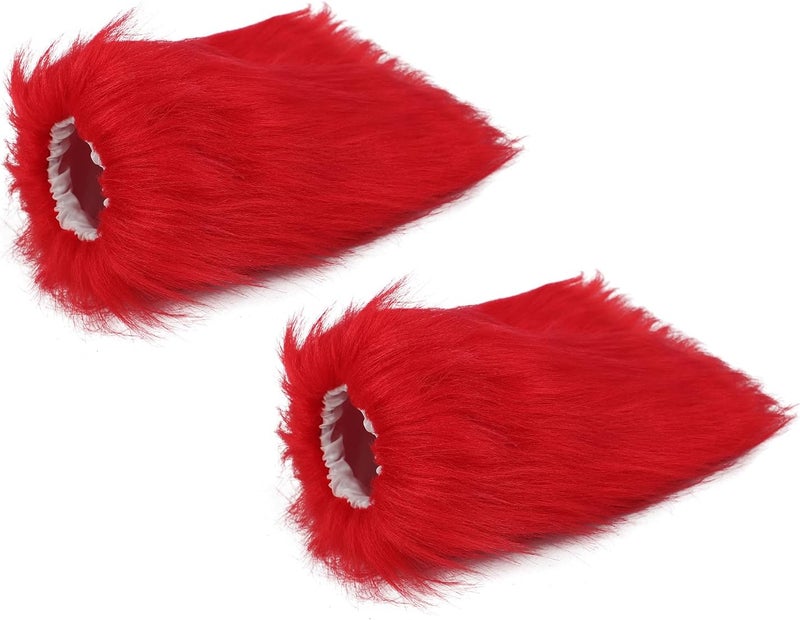 MioCloth Kid Girl Faux Fur Leg Warmers Dance Fuzzy Boot Cuff Cover Kawaii Goth Y2K Accessories Winter Xmas Clothes - Image 5